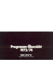 Sony Overview-1973-74 - Catalog 